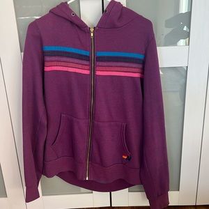 Purple Aviator Nation five stripe zip up size large. Great condition.